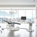 Chaise dentaire médicale de sécurité d'italie de haut niveau avec 9 programmes de mémoire avec compresseur d'air équipement dentaire